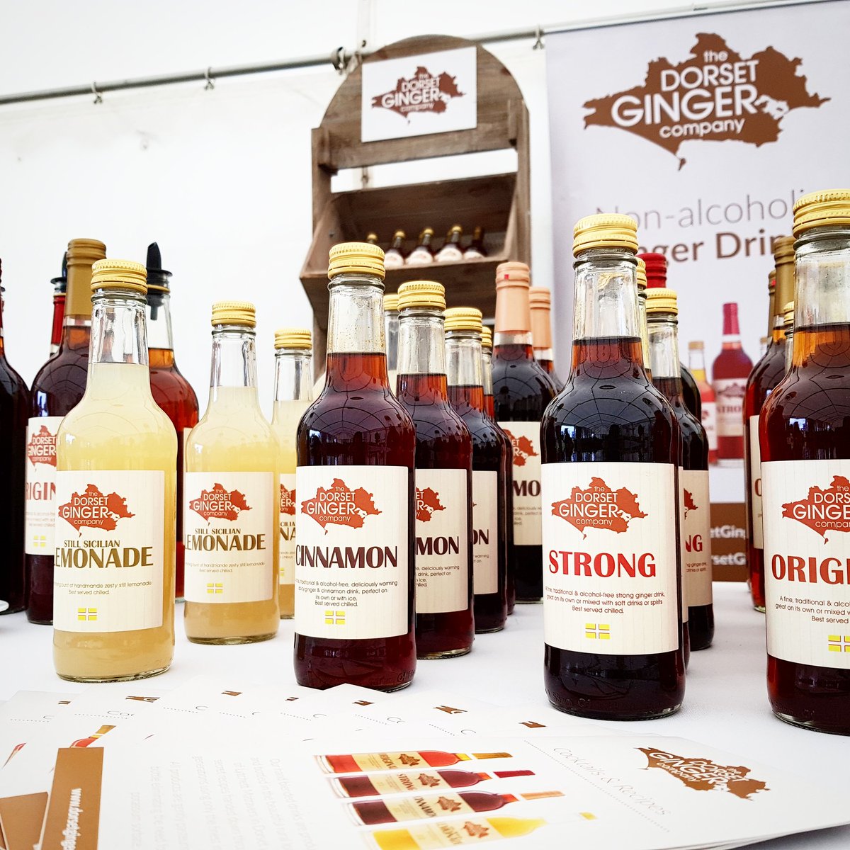 DorsetGinger's tweet photo. All set up at the Christchurch Food Festival this weekend in the @DorsetFoodDrink  marquee with lots of other great local food producers. #christchurchfoodfestival #supportlocal #buylocal #lovewhatwedo #gingerdrinks #nonalcoholic #dorset https://t.co/WHg9ClGf37