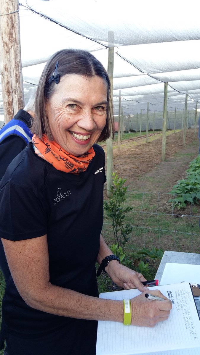 @Route44parkrun thank you Carol Ebden for joining us today at Sardinia bay parkrun and thanks for signing our visitors book