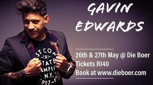 sa_artists's tweet photo. Credit to @gavinedwards_ : I’ll see you at Die Boer 26th &amp; 27th May Durbanville, Get your Tickets fast!! See you soon !! And thank you @whatsonindurbanville for the shout out 😊 https://t.co/W9mryqutLV https://t.co/ry3g9Go79m