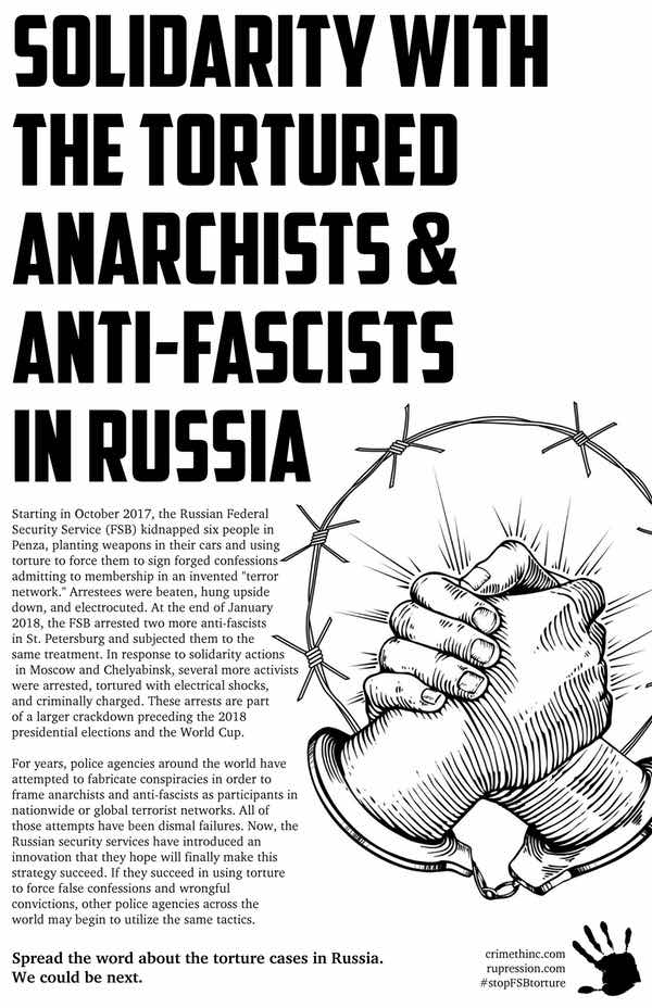 alexpunx1977's tweet photo. https://t.co/17SKC08B79
¿Por qué importan los casos de tortura sobre anarquistas y antifascistas en Rusia?
#stopFSBtorture
#YoTambiénSoyAnarquista https://t.co/Iqs84Ad9FO