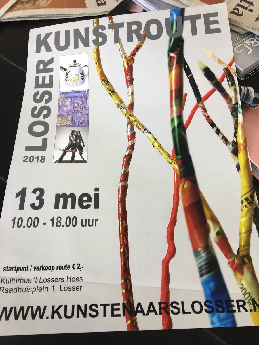 Morgen #kunstroutelosser leuk! Veel deelnemers met mooie exposities #kunstenaarslosser