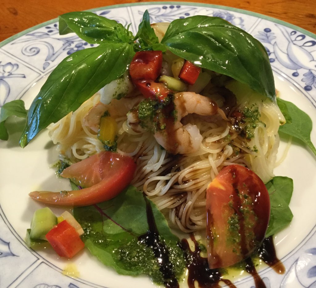 AnneTohmi's tweet photo. 美味しい美味しい、海の幸の冷製パスタ。小田原は海山に囲まれて素材抜群。いい店、いい料理人に遭遇する率高いです。#diningnico #小田原 https://t.co/mlxzMgHwVH https://t.co/juZdwCArx7