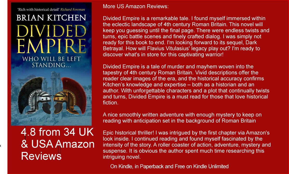 Oldbrookender's tweet image. Best Selling Action Adventure Series Set in Roman Britain
Free on Kindle Unlimited
#iartg #histfic #Rome
#amazon #bestseller
#book #kindle #KU
amazon.co.uk/dp/B018MZEOVU  
amazon.com/dp/B018MZEOVU 
amazon.ca/dp/B018MZEOVU 
amazon.com.au/dp/B018MZEOVU