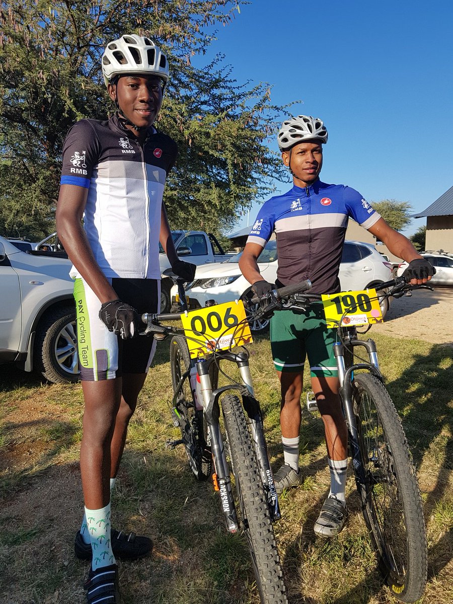 PAYNamibia's tweet photo. #PAYRMB team before the #EagleRide this morning - the biggest MTB race in #Nam outside #WHK. https://t.co/UlzhiMv0DF