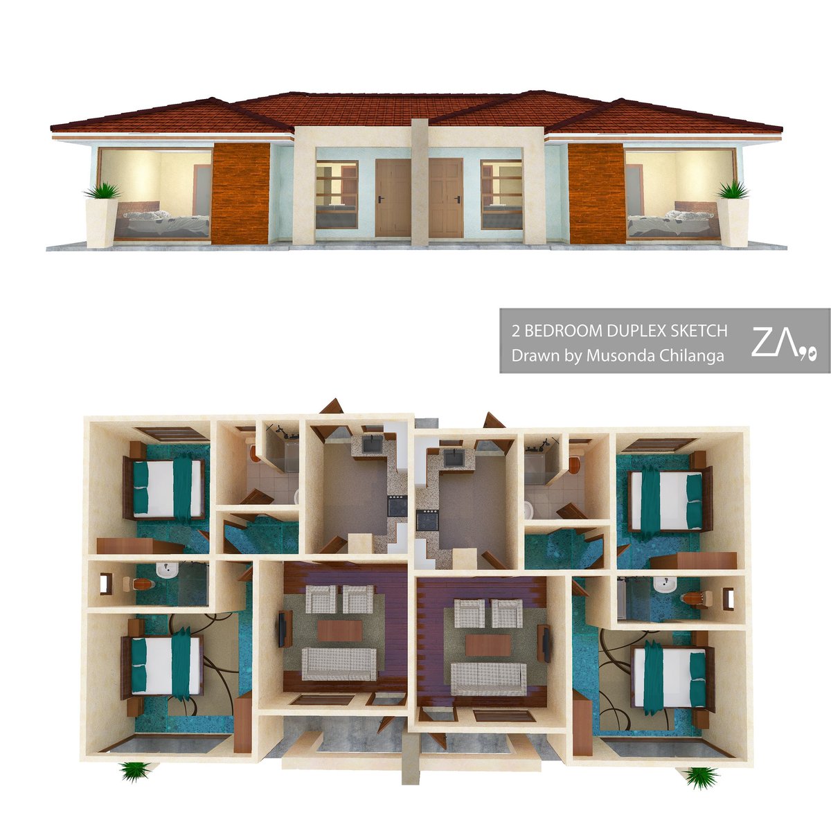 Flat Roof House Designs In Zambia