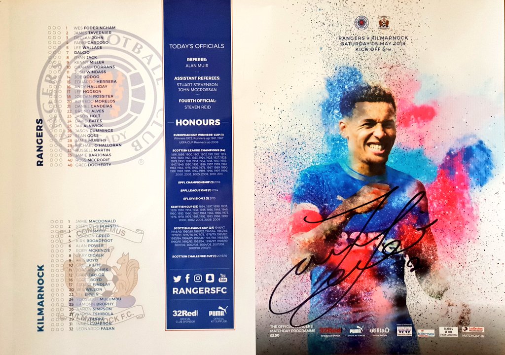 RangersFC's tweet image. 🖊️ Win a signed @James_Tavernier programme print. For your chance to win, simply Follow &amp;amp; RT!

☑️ We'll pick five winners at random tomorrow morning, good luck!
