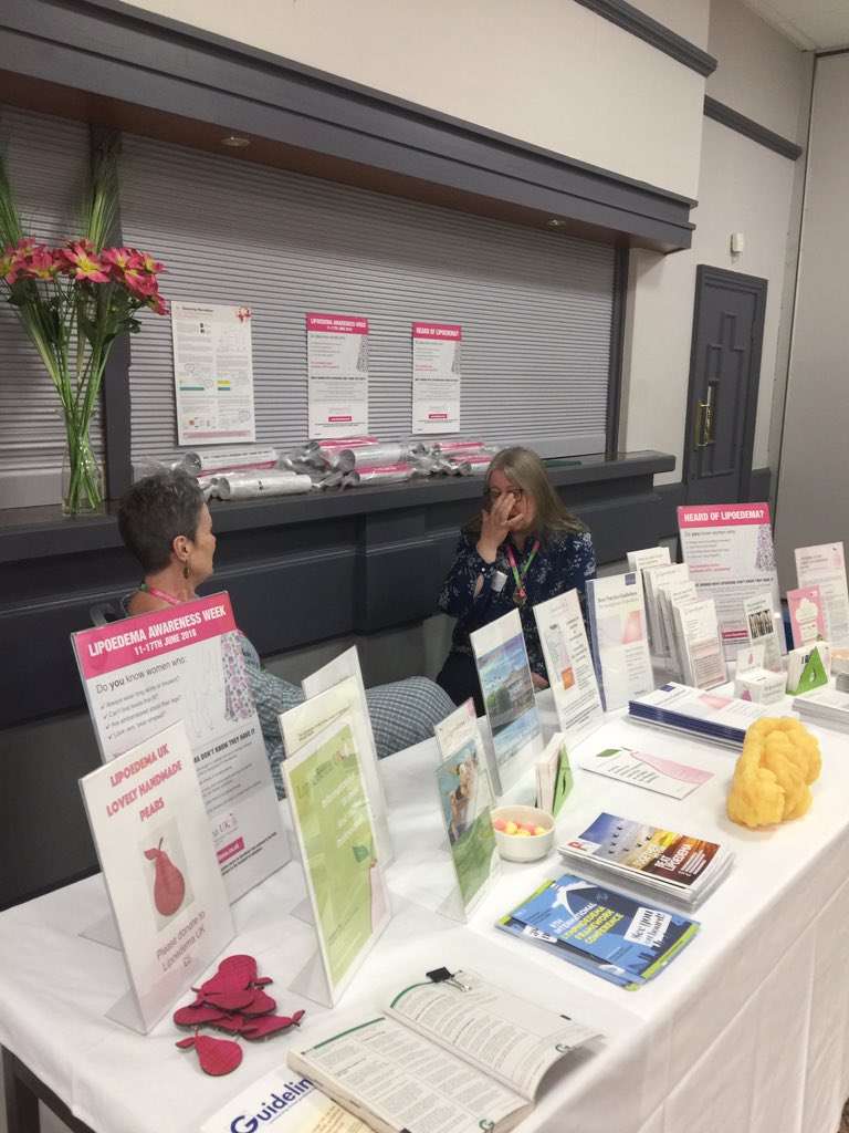physiopodukltd's tweet photo. #MLDCONF18 the wonderful team @LipoedemaUK educating and increasing awareness of Lipoedema https://t.co/jJrx8mJVnN