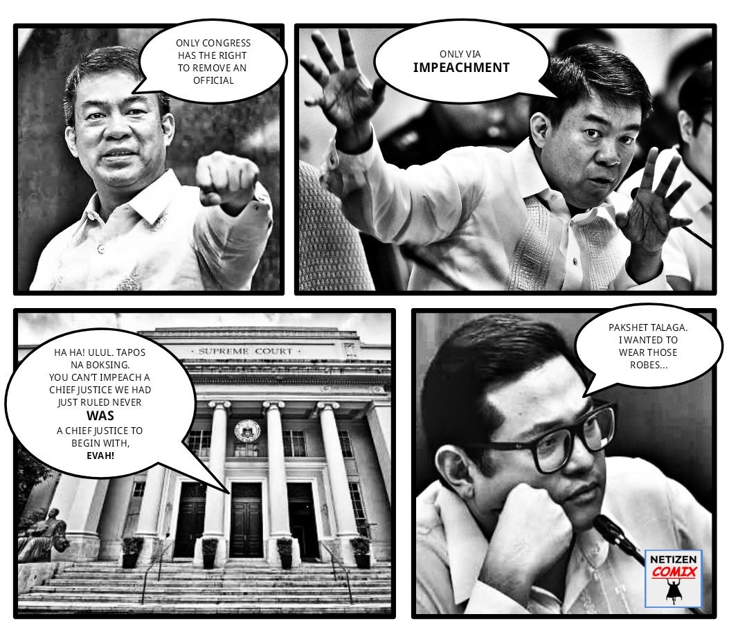 NetizenComix's tweet photo. Philippine Congress's worst fears of missing out have been realised after Sereno was booted out of the Supreme Court... https://t.co/JjTVg62SqS