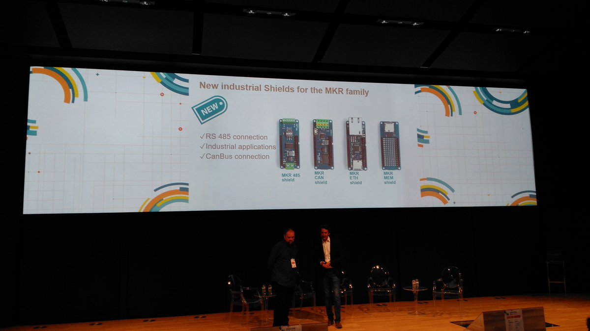 ebazan's tweet image. Industrial IoT shields for Arduino MKR boards #ArduinoD18