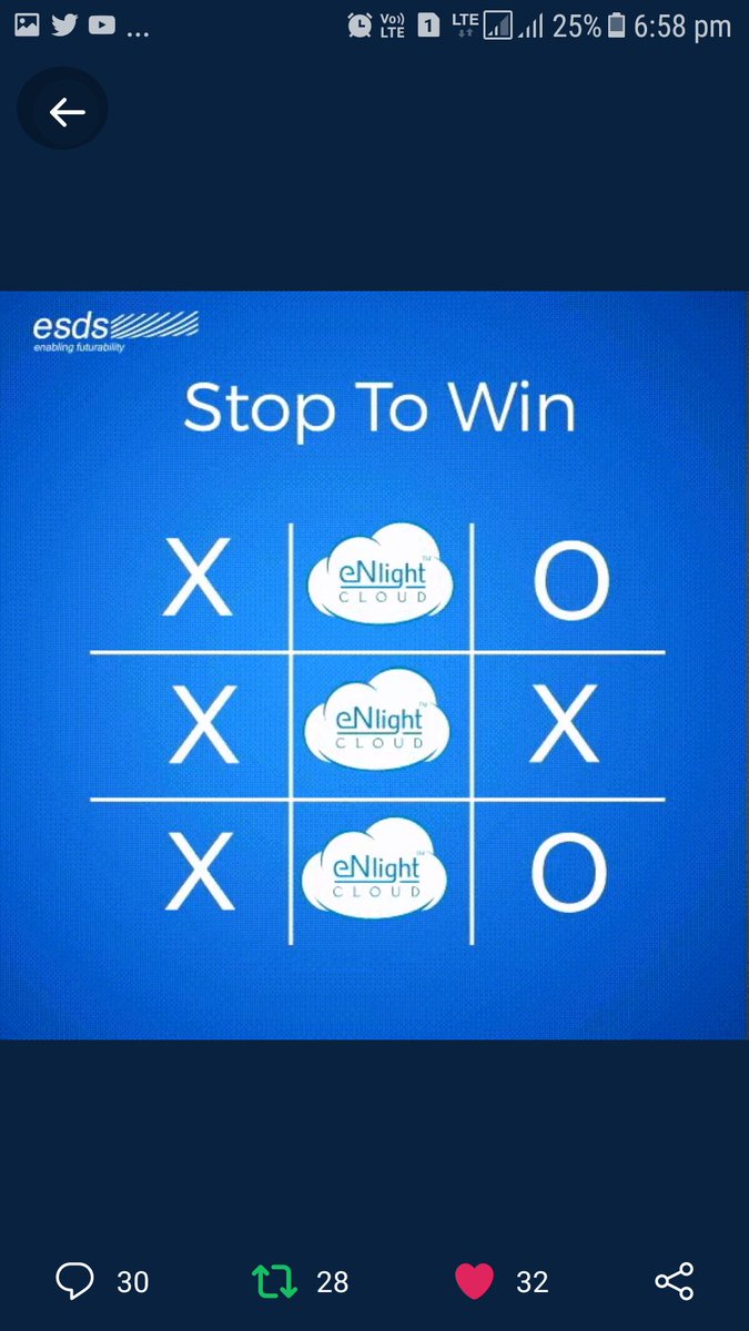 Pritigupta13031's tweet image. #TicTacToe #eNlightCloud
#ESDSeNlight
 Followed #ESDS ✔

Here r my screenshots 🙌🙌 
🎉

Join freinds 👭
@VHetal 
@Radhaprakashgu1
@RainaGupta10