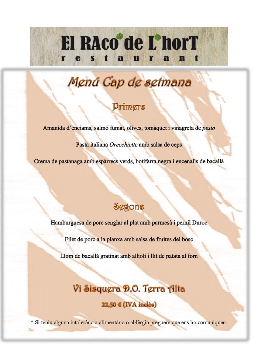 ElRAcodeLhorT's tweet image. Bon cap de setmana!!