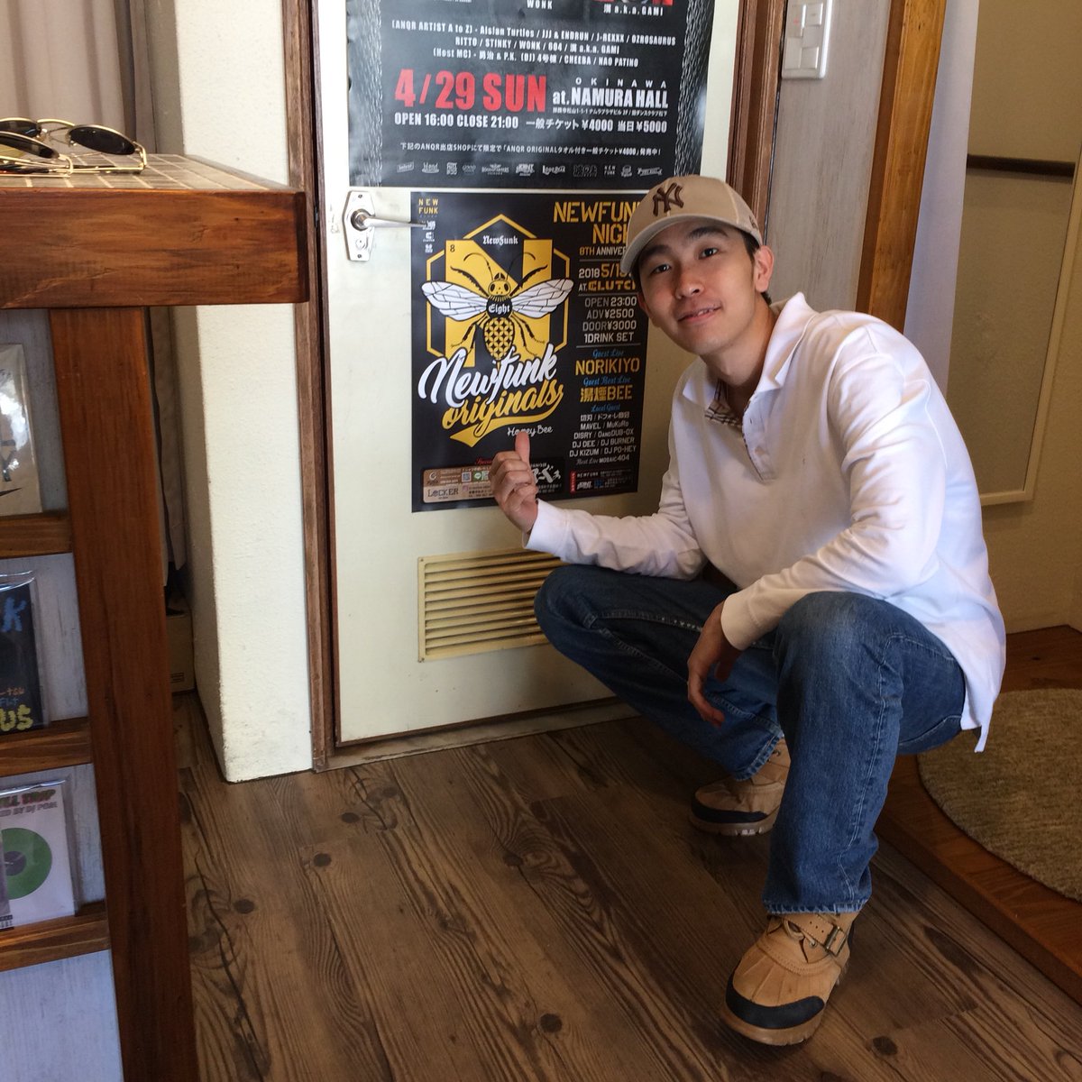 CRACKLIMB's tweet photo. 【5/19 NEWFUNK NIGHT / Guest. NORIKIYO, 湯煙bee】ポスターフライヤーを、GOOD DIGGINさんに置かせて頂きました！いつもご協力ありがとうございます！来店の際にはチェックして下さいね〜。
.
#NEWFUNKNIGHT
#gooddiggin https://t.co/ifTjXIhWln