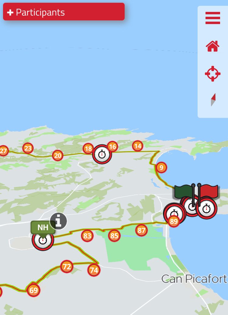 Pace has slowed a bit as he comes into the last few km of the cycle. Let’s hope it’s a descent so he can put that Dad bod to good use #IronMan #Mallorca #bike #downhill #DadBod