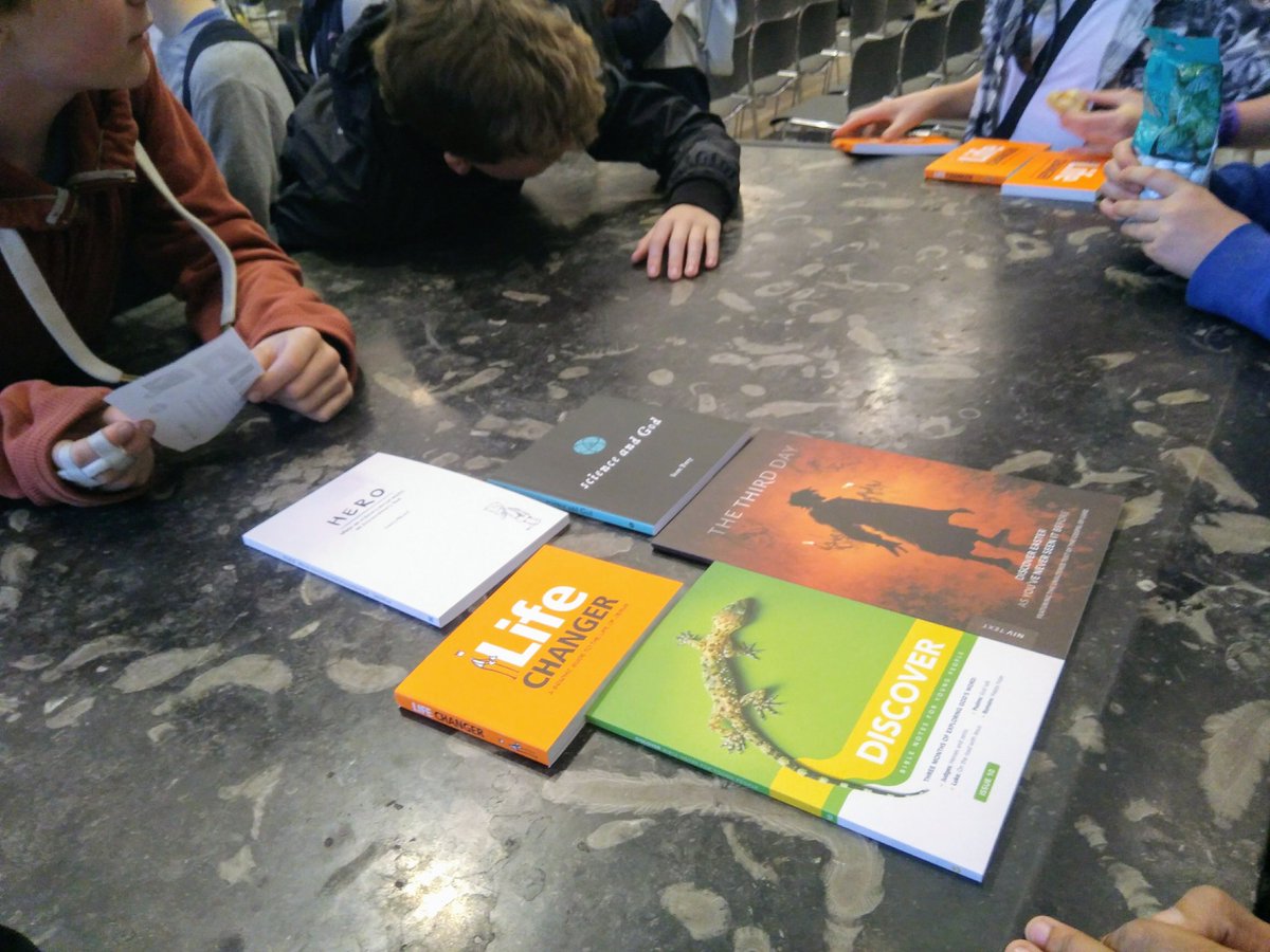 FBS_Chaplain's tweet photo. The lunchtime bookstall at #SortedNano proved popular with the boys. Good to see the FBS love of reading extends into the weekend. @CapitalYouthwks @FulhamBoys @misterjeeps @thegoodbookuk https://t.co/VorF51FpR6