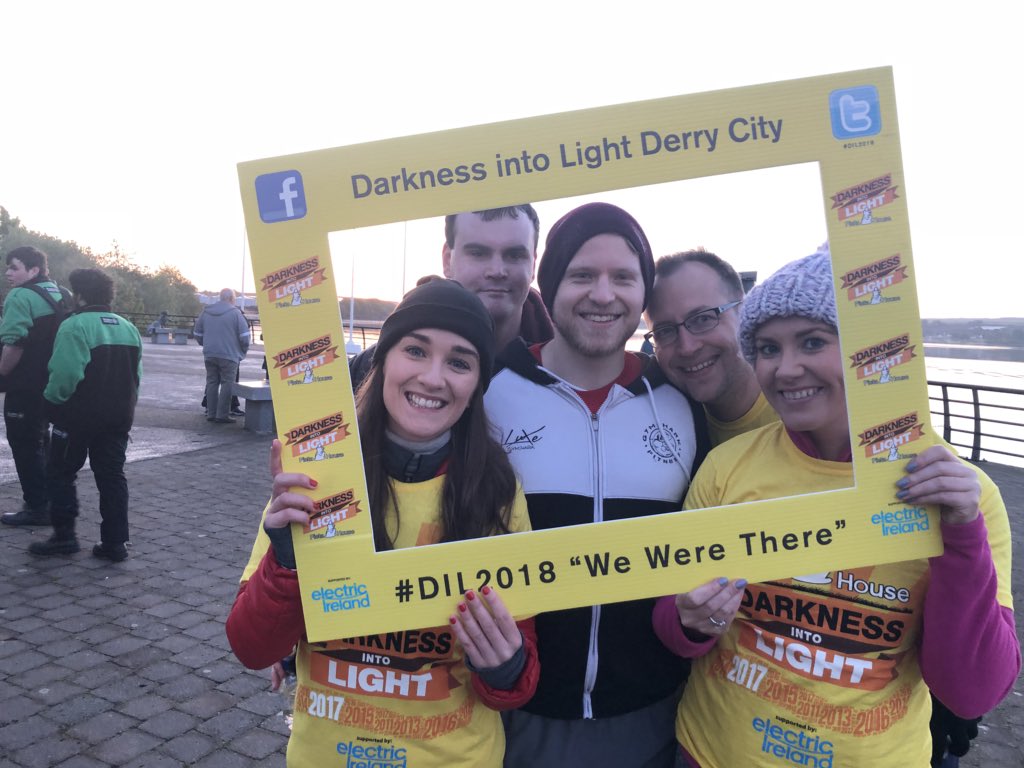 Wurkhouse's tweet photo. Darkness into light 5K completed for a great cause ❤️🌓 #DIL2018 #DILDerry @PietaHouse https://t.co/WWOgrX3kT0