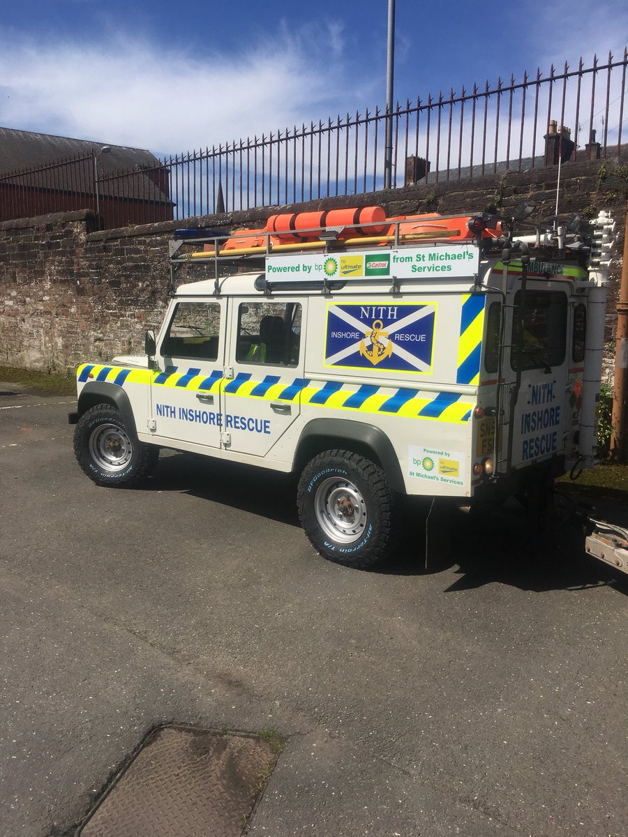 Our friends from <a href="/NithRescue/">Nith Inshore Rescue</a> have just arrived for our Open Day with their revamped vehicle! Remember to come &amp; see them &amp; their boat!