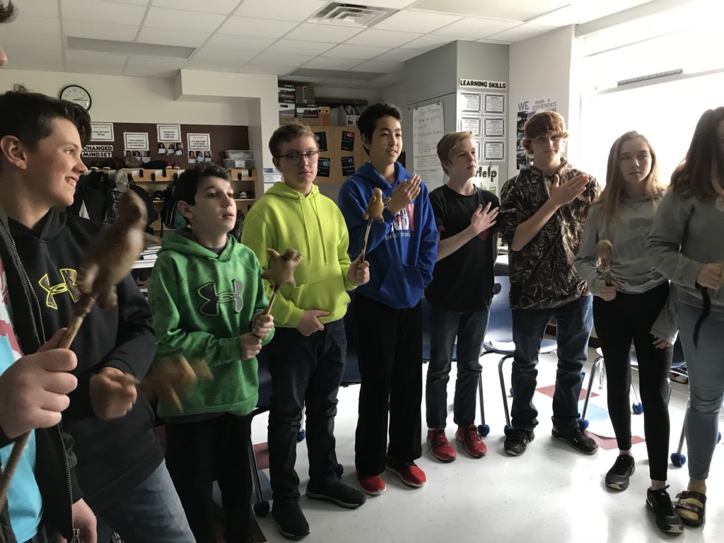 MsVerstraeten's tweet photo. Learning about water inequity and finishing with the water song with Dylan and Nancy from the SLNFC. #fnmisccdsb #holyrosary #sccdsb https://t.co/wraH0n2kBa