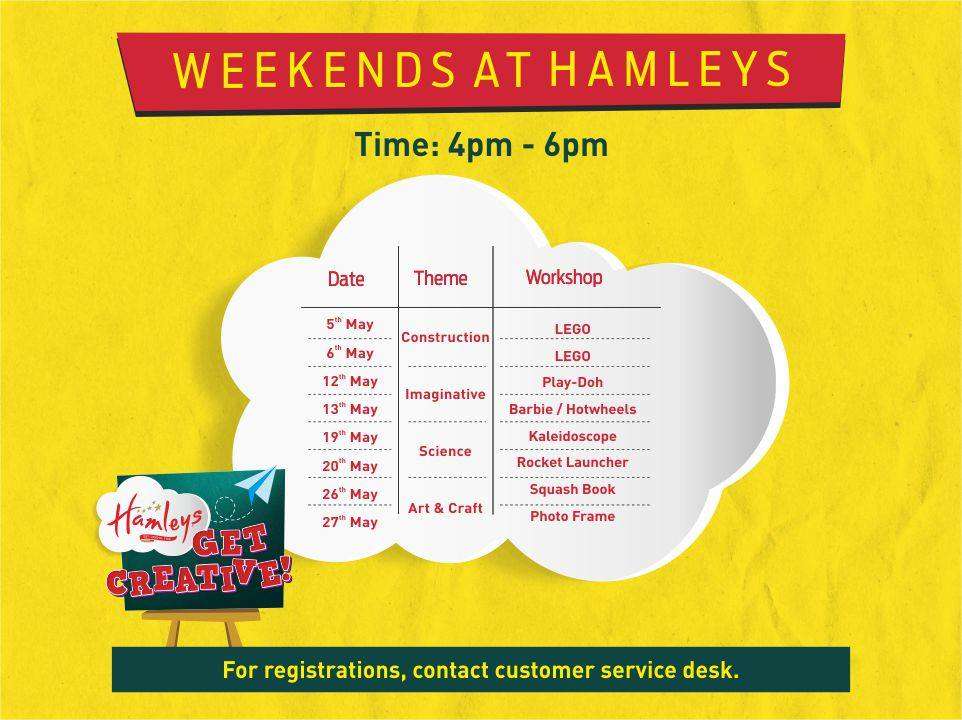 Let your child get an A+ in imagination at #Hamleys #GetCreative 2018 #Summer #Weekend #Workshops in #Bengaluru.

bit.ly/2rBInKM

#EventsForKids #EventsInbangalore #WorkshopsForKids
#PhoenixMarketcityBangalore #1MGLidoMall #VRBengaluru
#Bangalore