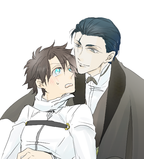 ぐだ男 「やっぱホムぐだ♂好きだな～ 」|ただの鳥のイラスト
