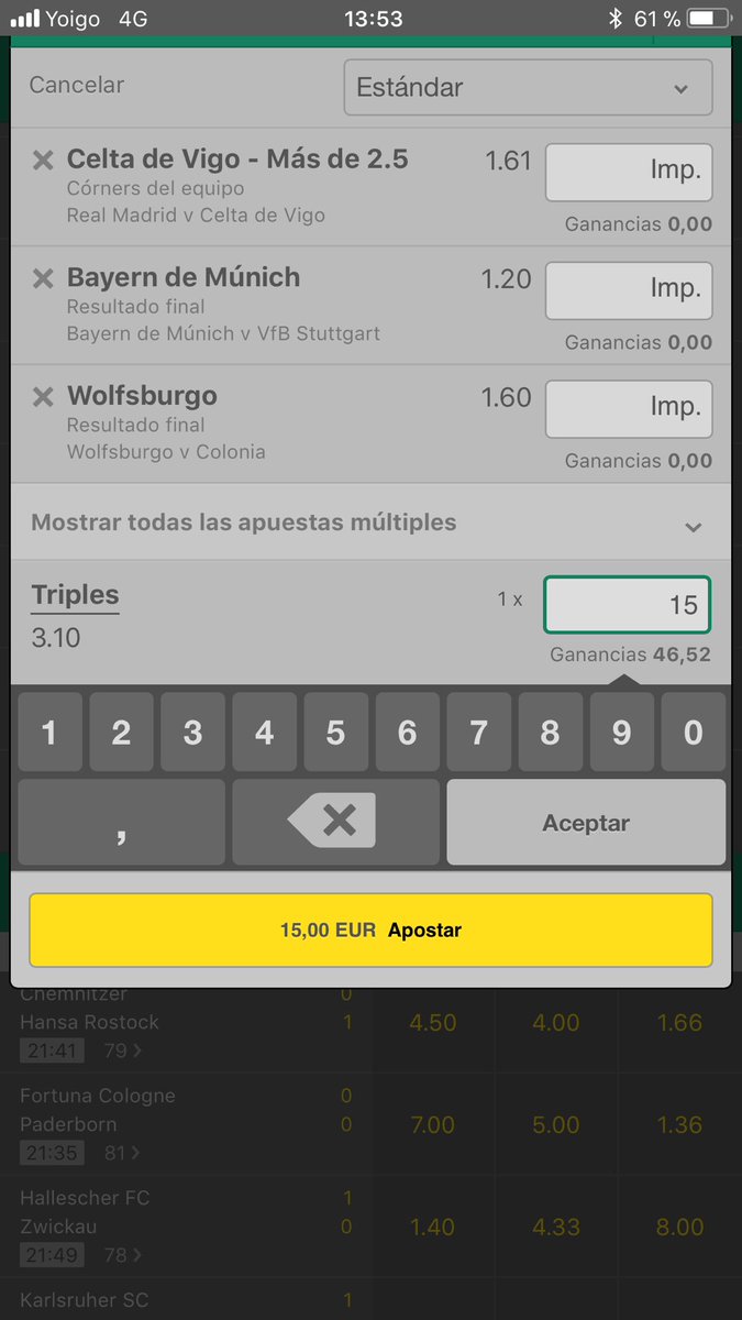 PIENSAENVERDEV's tweet image. STAKE 1,5 ⚽️⚽️🏀🏀