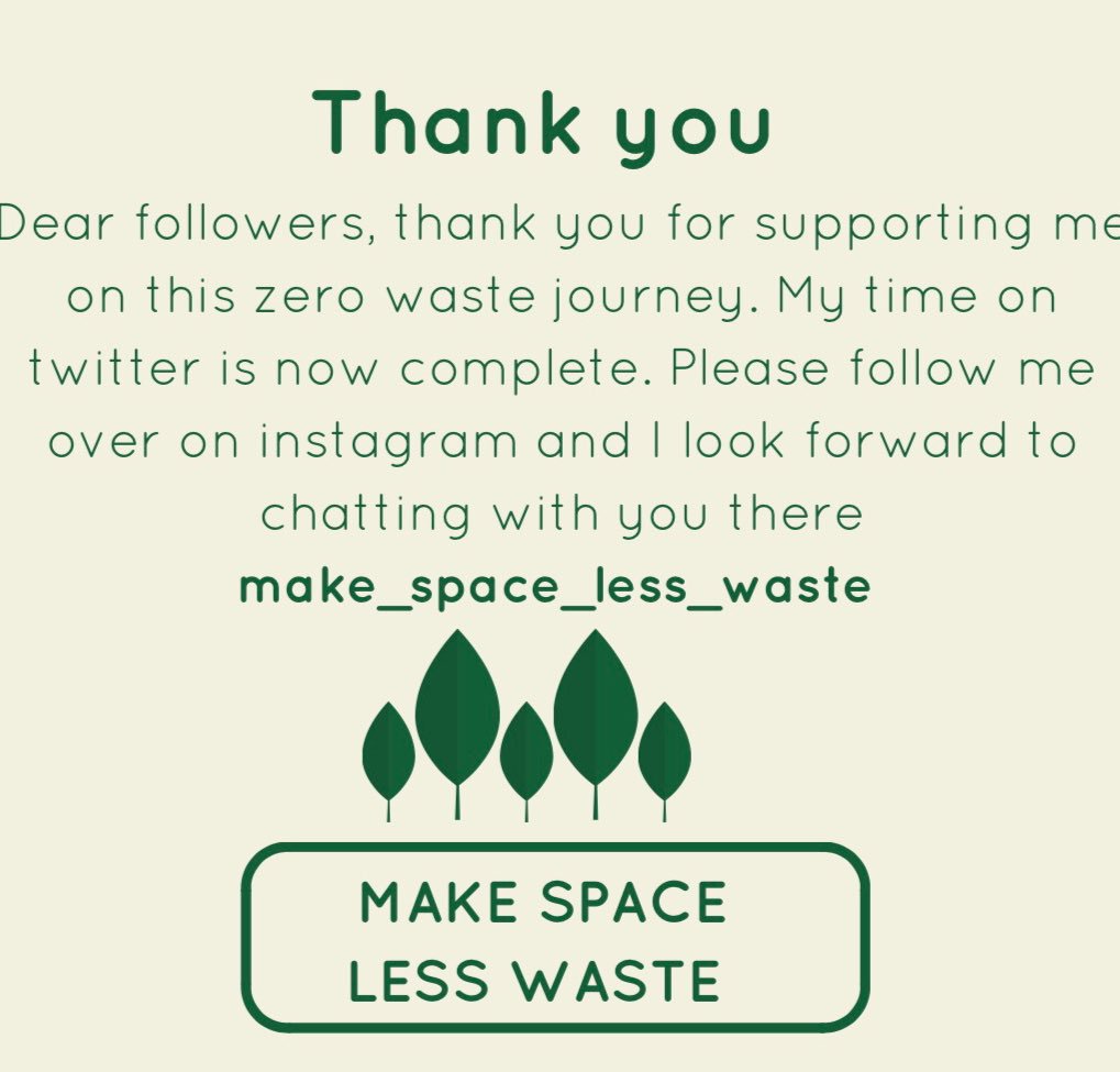 make_more_space's tweet image. A big thank you to everyone for the inspiring journey. I look forward to seeing more of you over on instagram @Gina_Caro @ZeroWasteChef @amagervillage @GreenworcLiving @SWGreenRoom @thefoodrush @amagervillage @thewholygrain @EKOearth_ @Katykicker @GreenUpLDN