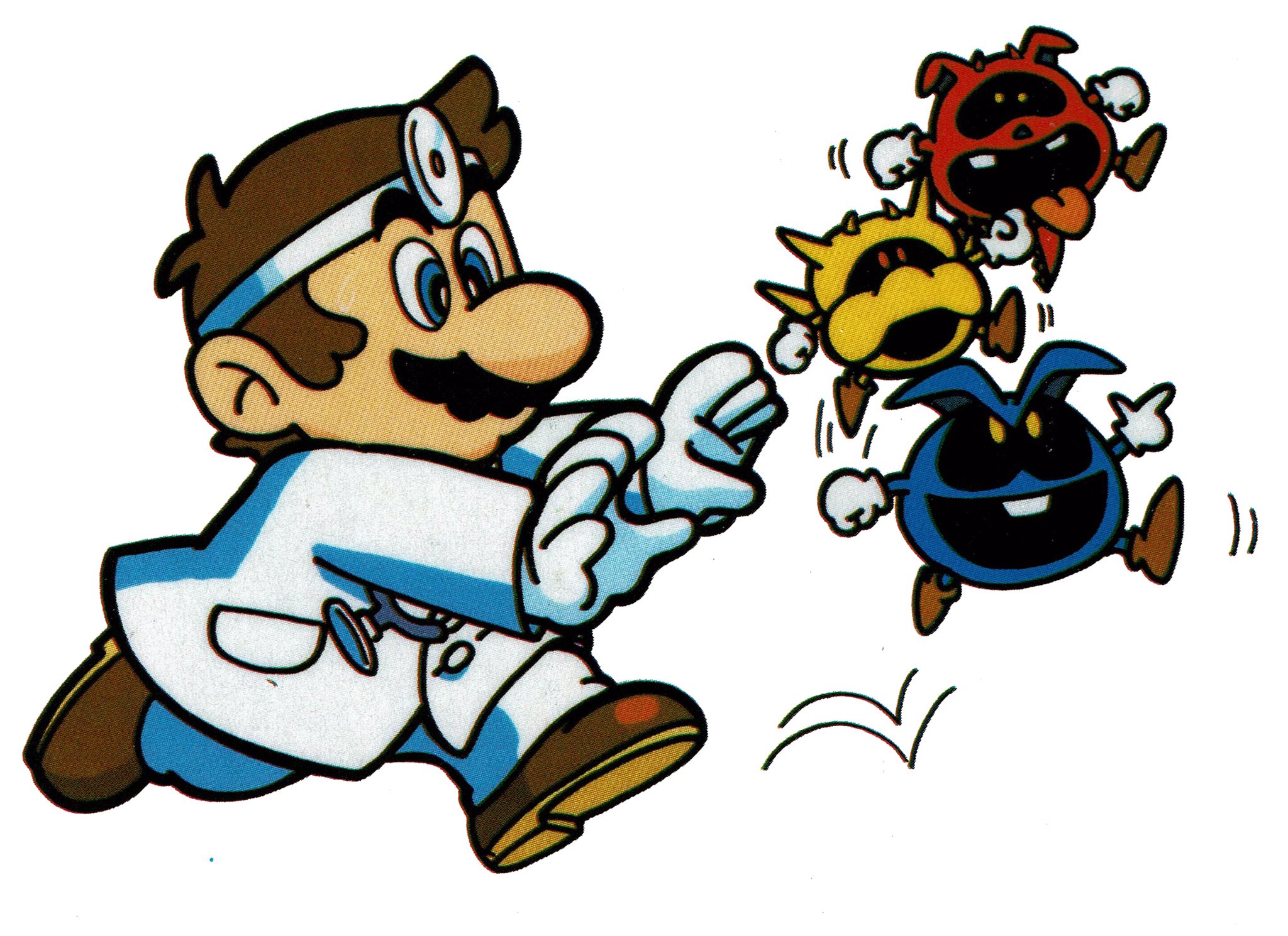 344. Dr. Mario (NES) - promotional artwork. 