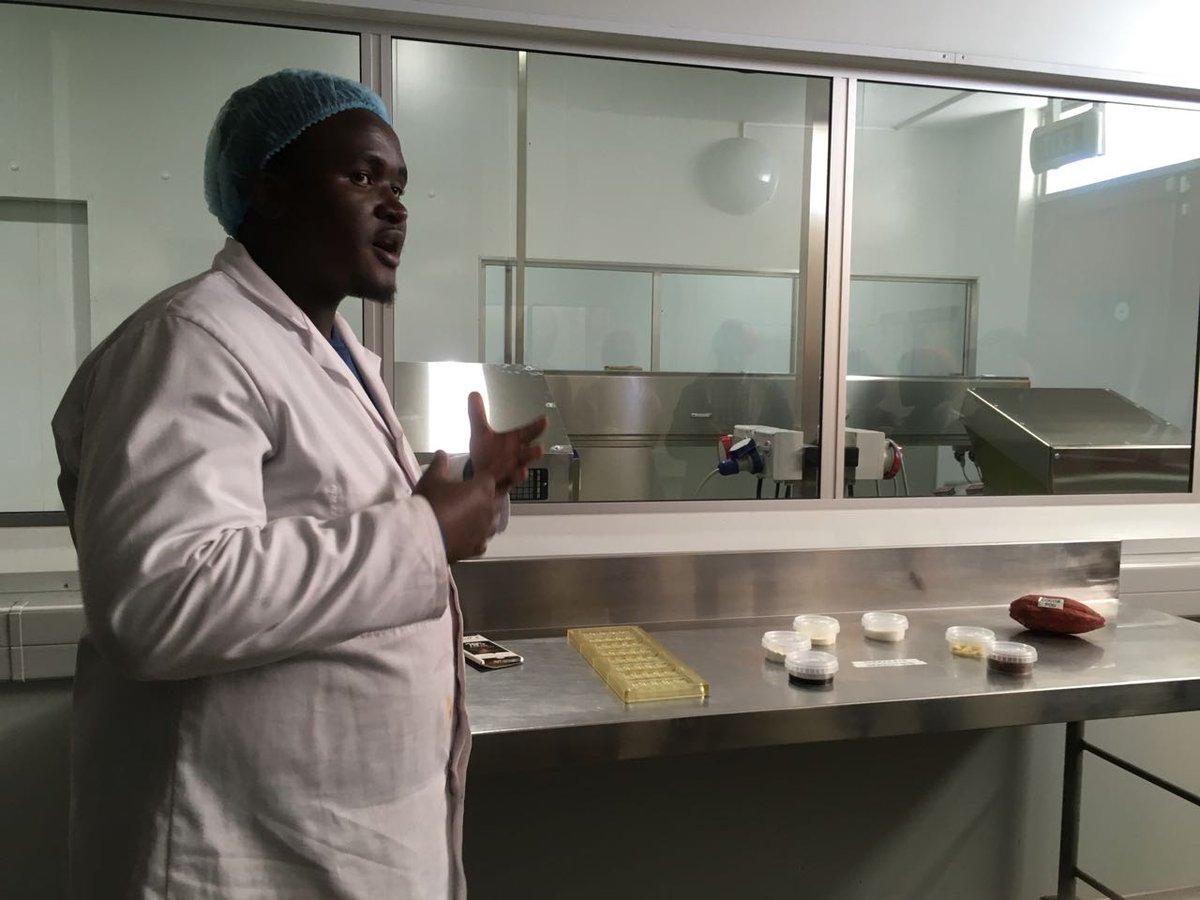 CPUT's tweet photo. A student and now part-time lecturer shows us the chocolate processing plant in the Food Science and Technology Building.
#WeAreCPUT
#CPUTOpenDay2018
#MyFutureSelf https://t.co/sU9w1vgDXA