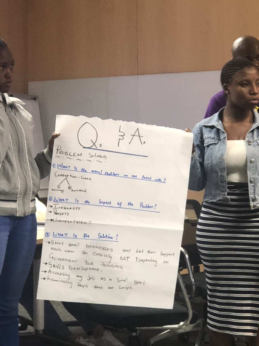 ZwaneSteven's tweet photo. @yledsa #YLED2018 #GreatGen session on problems solving was very exciting, I love being able to facilitate this session. The 2018 GreatGen Cohort has committed to stand up against corruption and segregation. Great gen indeed 👌👏 @CanonCollins @Lesufi https://t.co/kbNwu7SFqx