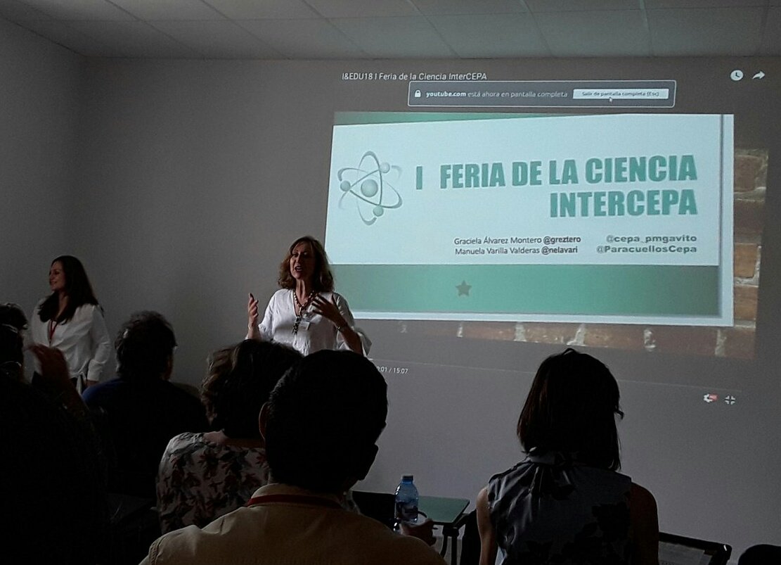 cepasierranorte's tweet photo. Muchas gracias @greztero y @nelavari por exponer en #iEDU18 la I Feria de la Ciencia InterCEPA en la que hemos participado 12 centros de educación para adultos @Feriacepa https://t.co/hRIpionSWw
