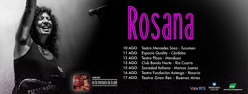 Booking_Managem's tweet photo. ¡Vuelve @RosanaOficial a la Argentina!
❗En breve estarán los shows a la venta. https://t.co/vEdupmVxBm