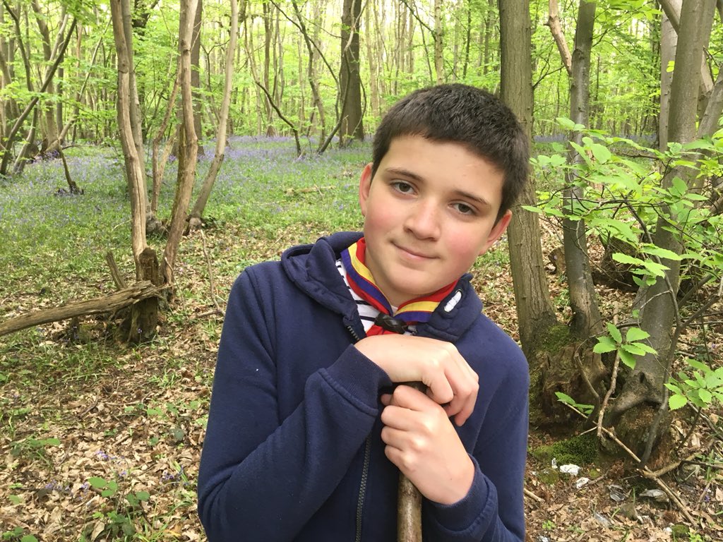 ajpaterson's tweet photo. Lovely hike through bluebell-filled @BuckmoreParkSCS with the boy (and a pit-stop at the Robin Hood).
#bpjott18 #jott2018 #iscout https://t.co/yS5iQheMnr