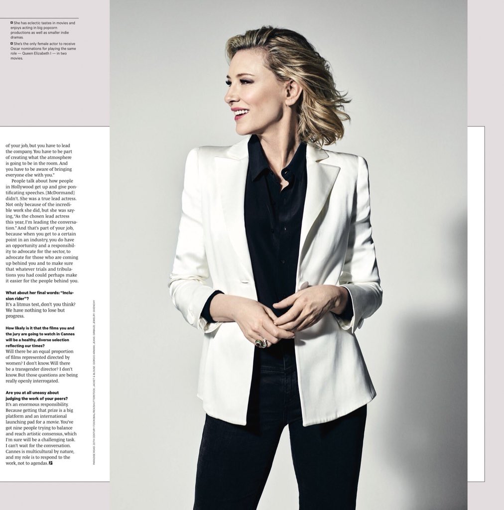 Cate Blanchett for <a href="/Variety/">Variety</a> 

"You may call me Madam President."

#CateBlanchett #BadassBlanchett