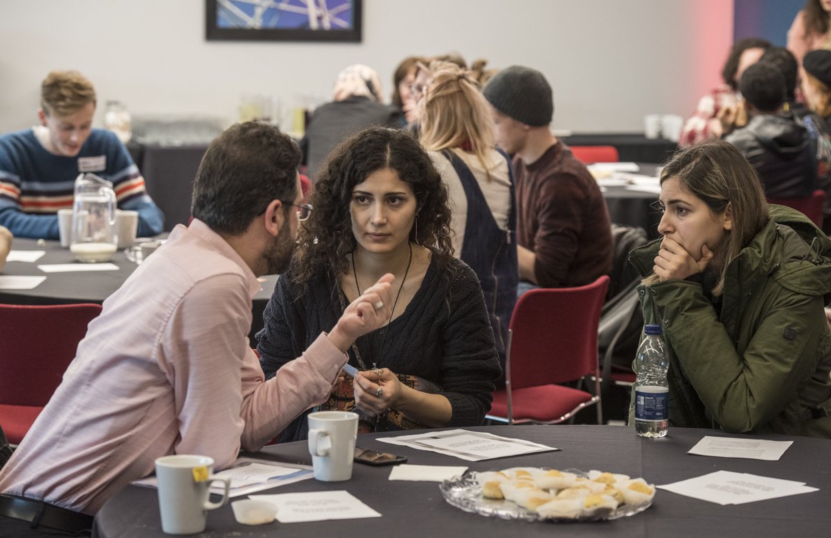 IWMNorth's tweet photo. Join us today for our free Conflict Café, part of our #SyriaExplored season. A range of people, some of whom have fled Syria and others who have worked there, will share their stories of life in the country before and during the conflict. Find out more at: https://t.co/rr9pObCHUR https://t.co/jH7bSMrB6s