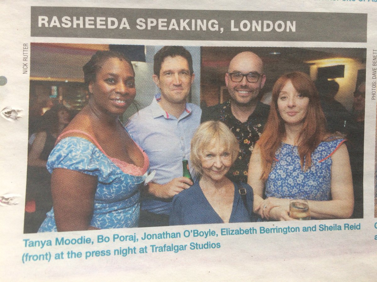 Troupe_Theatre's tweet photo. We got papped 📸 #SceneAround @TheStage #RasheedaSpeaking @TrafStudios https://t.co/dj4DsL8P8W