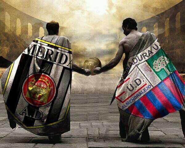 davidbriz8's tweet photo. Es el momento de rescatar esta maravillosa imagen. Ganar o morir. Lo de mañana en el Romano es una “batalla” entre @Merida_AD y @EXT_UD No hay red, no pueden salir felices todos. Mi deseo: que se viva un día de fútbol que más allá de resultados engrandezca a los dos clubes. https://t.co/SDYXKmaW1p