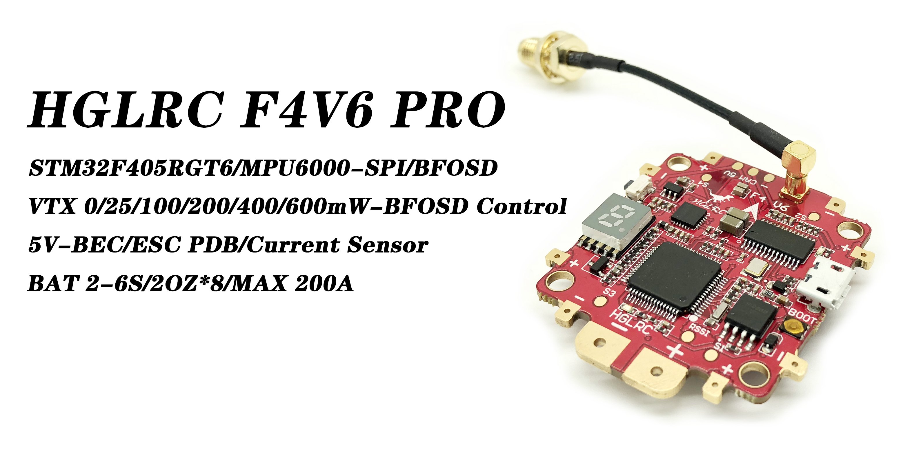 Hglrc hotsell f4 v6pro