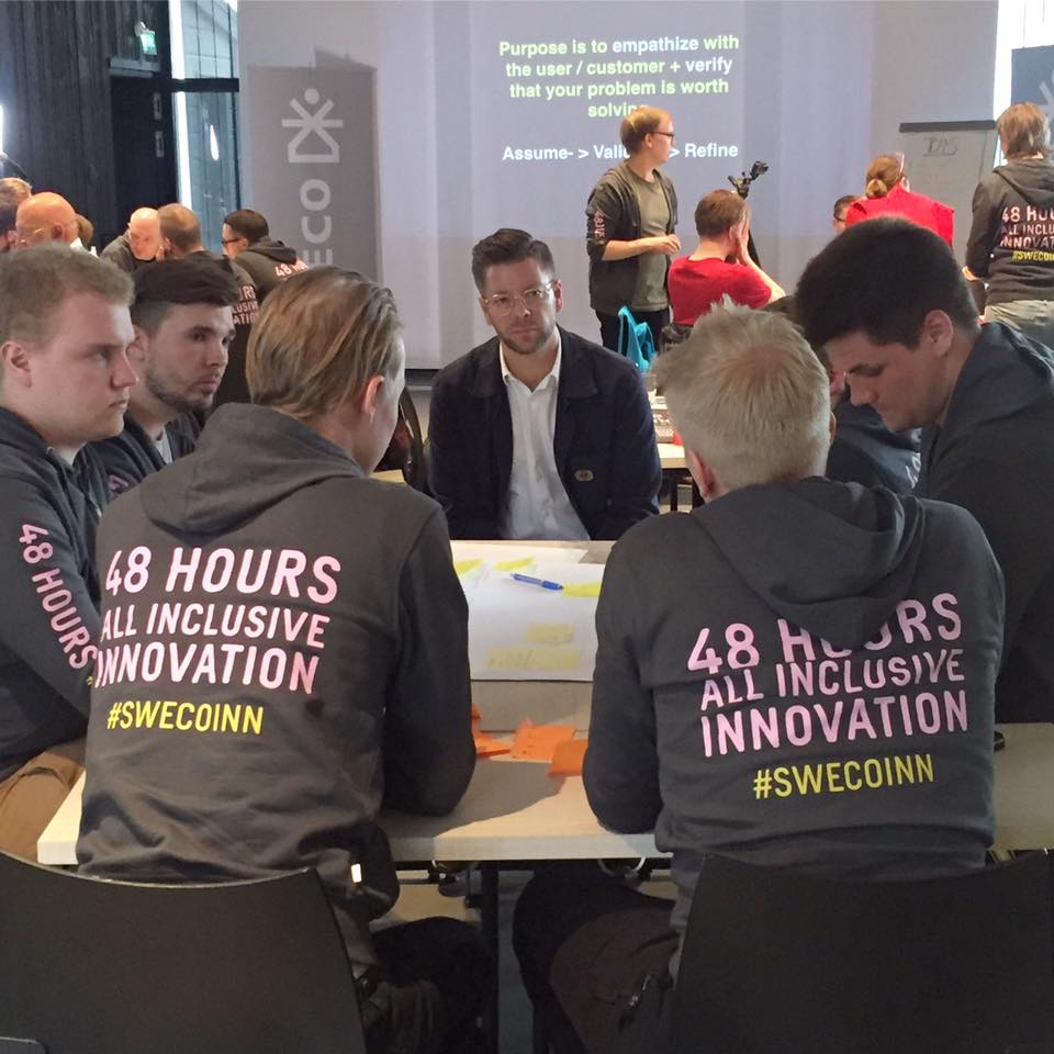 AstromHenrietta's tweet photo. Day 2 of #swecoinn hackathon has begun! #swecoinn #sweco #hackathon #lovetheproblemnotthesolution #mikkokoivisto #bruceoreck #susannabjörklund #ottoalhava https://t.co/Xc09HqZKph