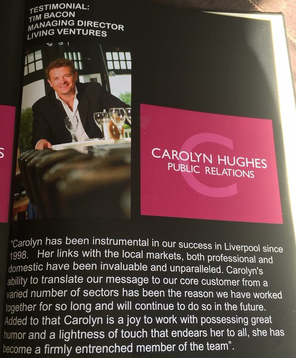 CarolynPR's tweet photo. This year I will have worked with  @LivingVentures and associated companies for 20 YEARS 👏🏻 #goldclock and this Testimonial from #TimBacon still makes me #proud #forevergrateful #lovemywork https://t.co/6hLW0mg1yn