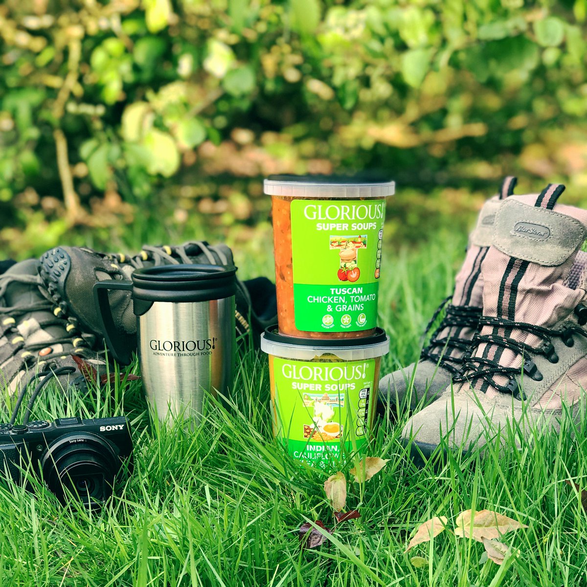 GloriousFoods's tweet photo. GLORIOUS! on the go.
For #NationalWalkingMonth why not fill a flask with our protein rich soups to power you through! Don’t forget to enjoy it with a picture perfect view 📸
#RateYourWalk #WalkThisMay #Try20 #GloriousSoups #Goals #HealthyLifestyle #Protein #SuperSoups #Fitness https://t.co/K9m2tTJmDD