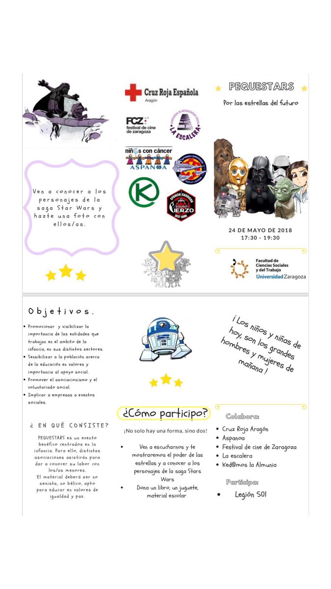 peque_stars's tweet photo. 🌟Tríptico del evento🌟 #PequeStars #PorLasEstrellasDelFuturo #PequeStarsPorLasEstrellasDelFuturo #AsociacionLaEscalera #KedamosAlmunia https://t.co/b0gXdqdqSN