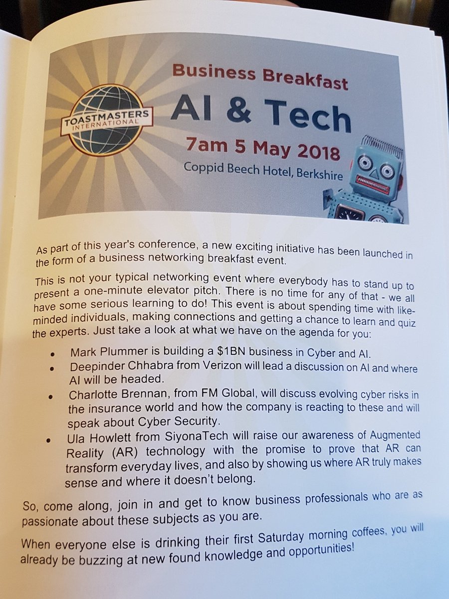 USuperConnector's tweet photo. Great start of the morning! :) 
Who would have thought that a CEO can have such a sense of humour, @_DanielRex - ALWAYS WELCOME &amp; really... well, required, to be honest! ;)

@D91SpringConf @D91SpringConf18 @Toastmasters @ToastmastersUKI https://t.co/6SZYHlLhxX