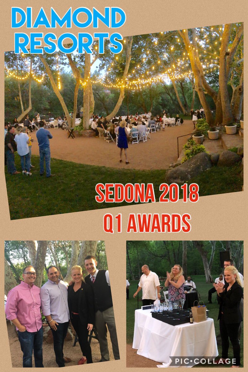 BrandonAPrince1's tweet photo. 💙 Love this AMAZING TEAM of Class-Act Champions ~ Tonight’s Q1 Awards Celebration 🏆 Under the stars ✨ @diamondresorts  w/ our SEDONA sites https://t.co/f53ItmOlCR