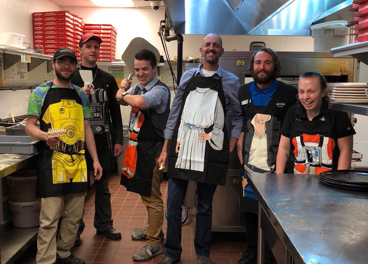 hideawaypizza's tweet photo. May 4th, it is. 
Make much pizza, we will.
#MayThe4thBeWithYou https://t.co/wxpxk3LH2t