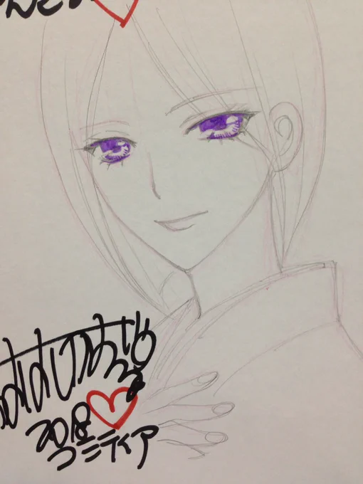 色紙描きました。【O53ab】コミティア参加宜しくお願いいたしますK2OFFICEと楠屋でお待ちしております。 #コミティア #COMITIA #コミティア124 