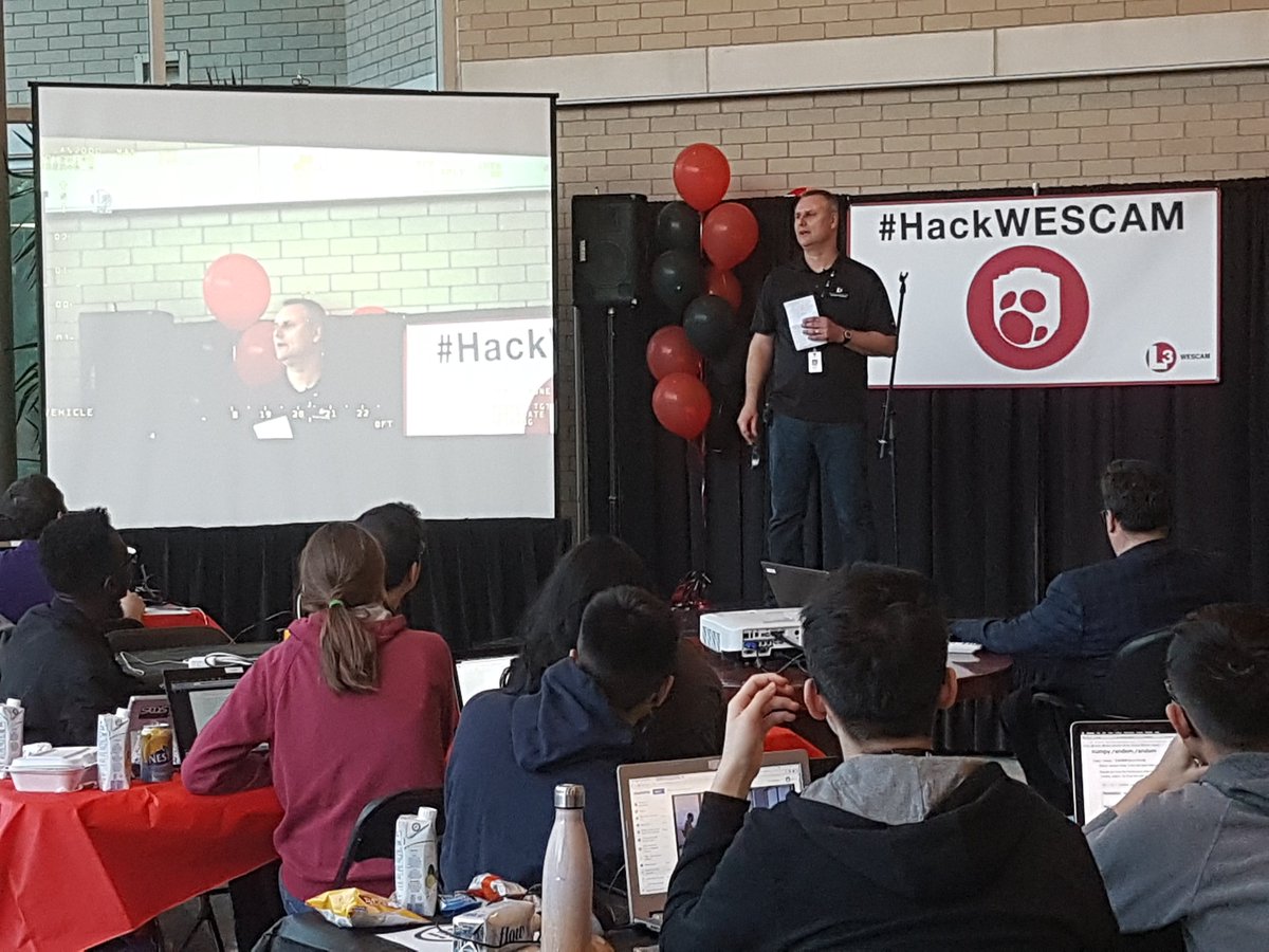 Shannon79695936's tweet photo. Our Vice President, Duane Heslinga, Giving an inspiring speech about his career at #L3WESCAM. Began as an Electrical Engineer almost 25 years ago.
#HackWESCAM #inspiring #thankyouduane https://t.co/gghkfc9GTN