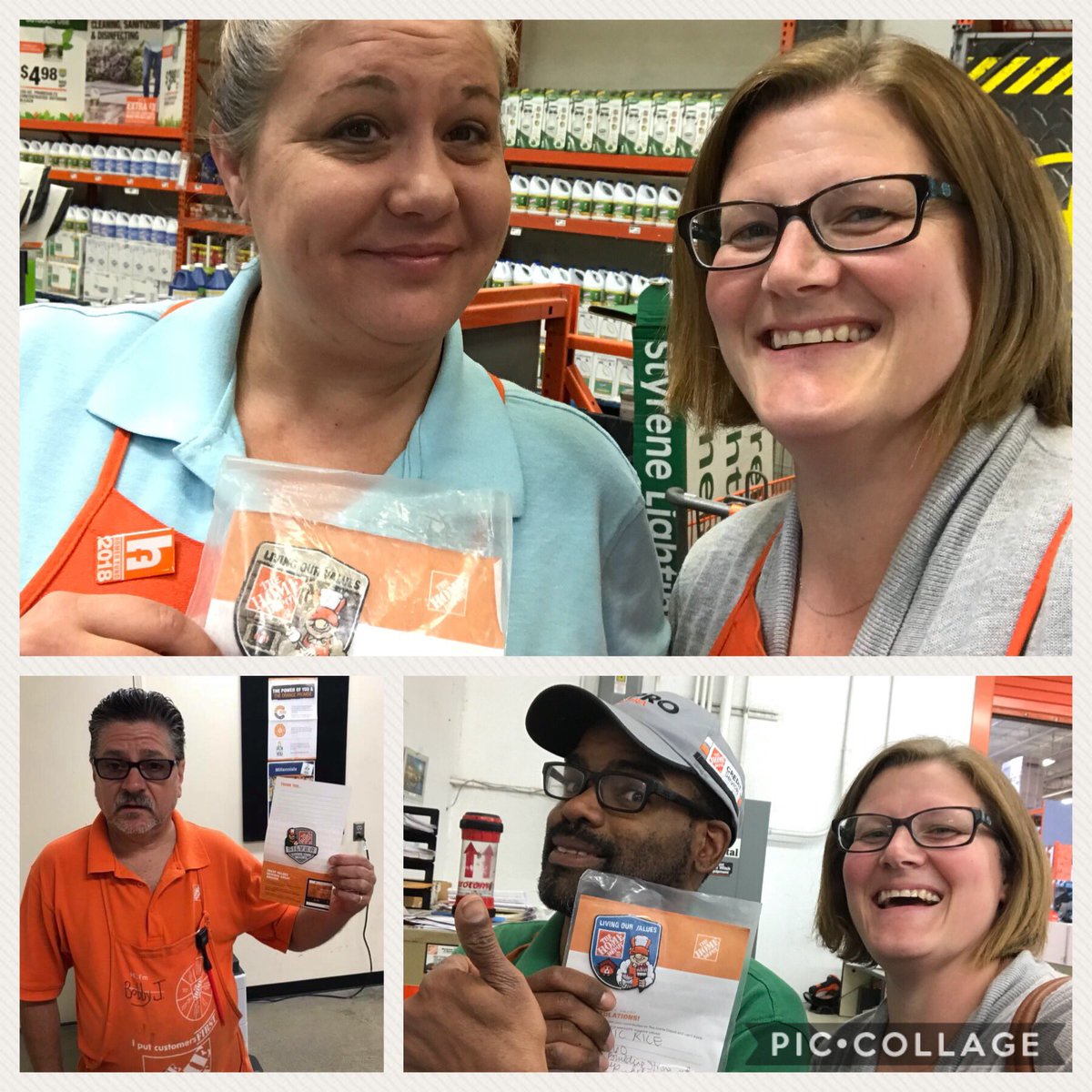 woodfordTHD's tweet photo. Homers for SSdesk lead Kim and Eric from D26!! And Silver for Mr. Bobby!! #awesomeassociates #couldntdoitwithoutyou #thd360 #mypeepsarethebest #sasmselfies https://t.co/4Fvnp7sXl1