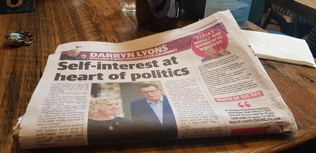 DarrynLyons's tweet photo. Get it today @geelongaddy #lyonscolumn #lyonsview all weekend and online https://t.co/9uhpqUoi7v