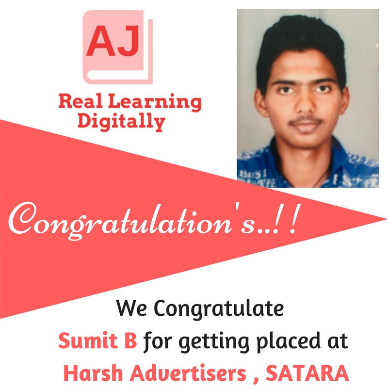 AjdmIndia's tweet photo. We Congratulate 🎉 Mr Sumit B for getting Placed at Harsh Advertisers, Satara
All the best for your bright Career..!!
#ajdmindia #ITJobPlacement https://t.co/nA3iQa9U4Q