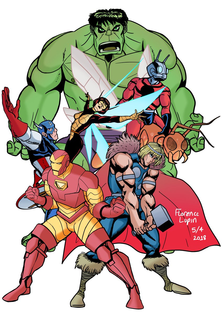 FlorenceLupin's tweet photo. Avengers Assemble! #ComicSketchGroup #CSGWeek12 #Avengers #sketch https://t.co/ScBNV8YAZv
