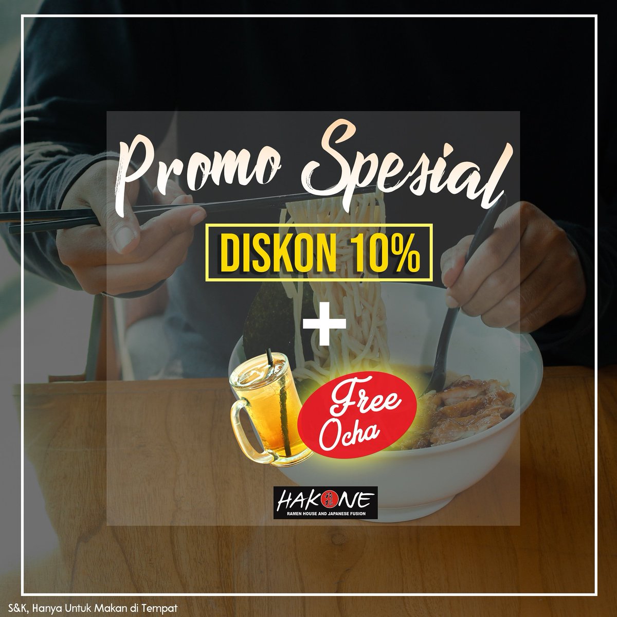 hakoneresto's tweet photo. AWAS ADA PROMO! 
Diskon 10% ALL RAMEN + Free Ocha untuk kalian #ramenlovers !
Berlaku 5 MEI 2018 - 6 JUNI 2018 !
.
Caranya?
CEK DI POSTINGAN INSTAGRAM @hakoneresto ! https://t.co/lftnDyDkcA